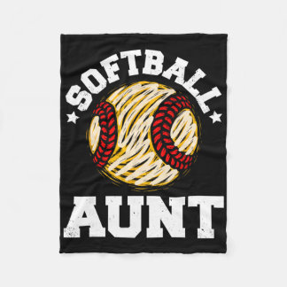 Softll Aunt Distressed Vintage Funny Aunt Game Day フリースブランケット
