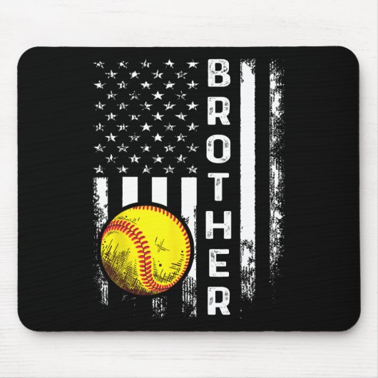 Softll Brother American Flag Vintage Christmas Xma マウスパッド (正面)