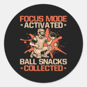 Softll Catcher Focus Mode Activated Softll Mom ラウンドシール (正面)