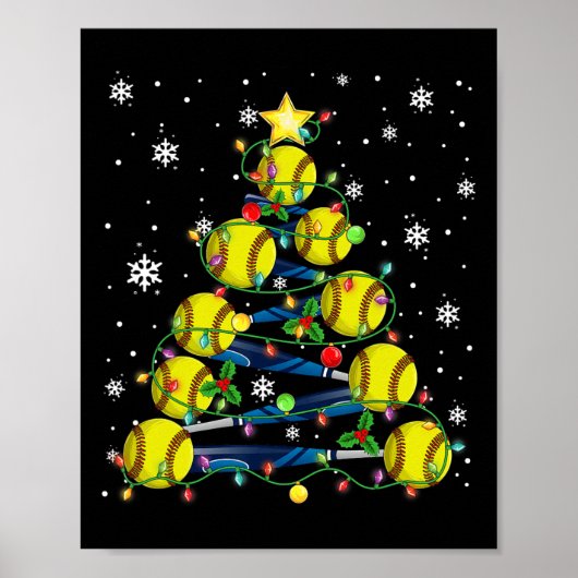 Softll Christmas Tree Merry Christmas Pajamas Men ポスター (正面)