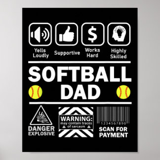 Softll Dad Funny Contents Of Sports Father  ポスター