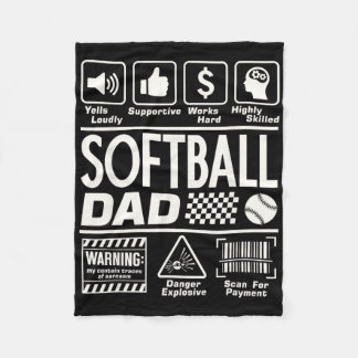 Softll Dad Funny Contents Of Sports Father Softll  フリースブランケット