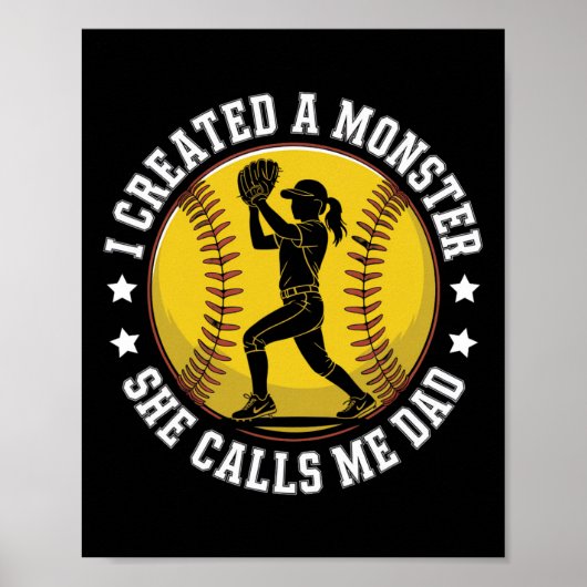 Softll Dad Funny Monster Proud Parent For Player G ポスター (正面)