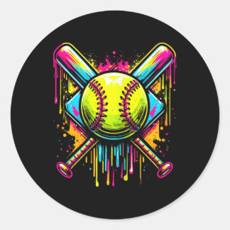 Softll Girl Ice Cream Softll Drip _1  ラウンドシール