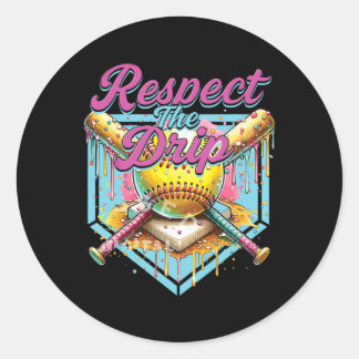 Softll Girl Ice Cream Softll Drip Youth Respect Th ラウンドシール