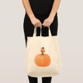Softly Spooky Capybara Pumpkin Tote Bag トートバッグ (正面(商品))