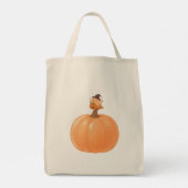 Softly Spooky Capybara Pumpkin Tote Bag トートバッグ (裏面)
