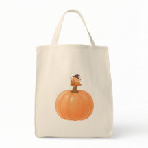 Softly Spooky Capybara Pumpkin Tote Bag