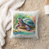 Softshell Turtle 221024AREF149 - Watercolor クッション (ブランケット)