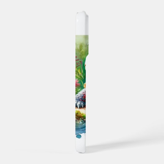 Softshell Turtle 221024AREF149 - Watercolor iPhoneケース (右側面)