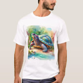 Softshell Turtle 221024AREF149 - Watercolor Tシャツ (正面)