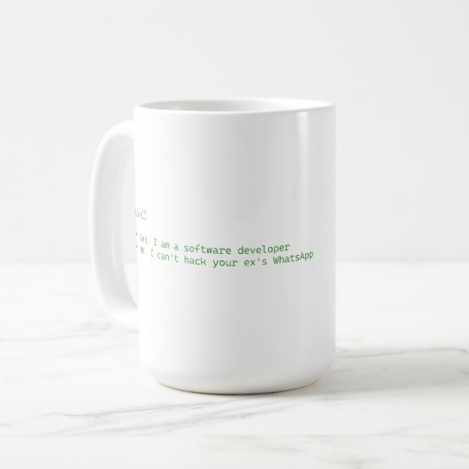 Software Developer コーヒーマグカップ (正面左)
