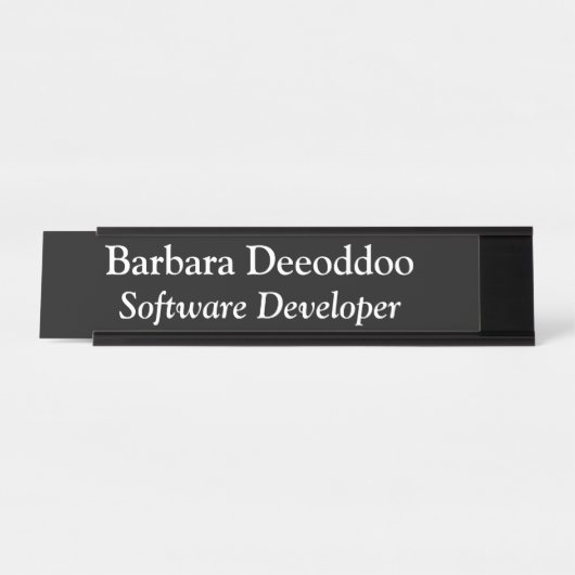 Software Developer Black デスクネームプレート (正面)