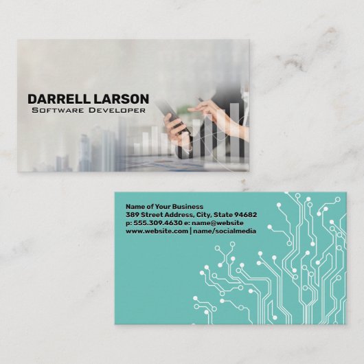 Software Developer | Data Analyst Graph 名刺 (正面/裏面)