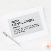 Software Developer Funny Definition 長方形シール (封筒)