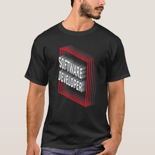 Software Developer Job Title Appreciation Retro Tシャツ (正面)