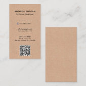 Software Developer Kraft Style Texture 名刺 (正面/裏面)