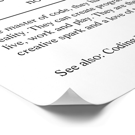 Software Developer Personalized Gift ポスター (角)