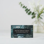 Software Engineer Cyber Security Business Card 名刺 (スタンド正面)