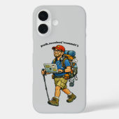 Software Engineer Going Hiking with a Backpack URM Case-Mate iPhoneケース (裏面)