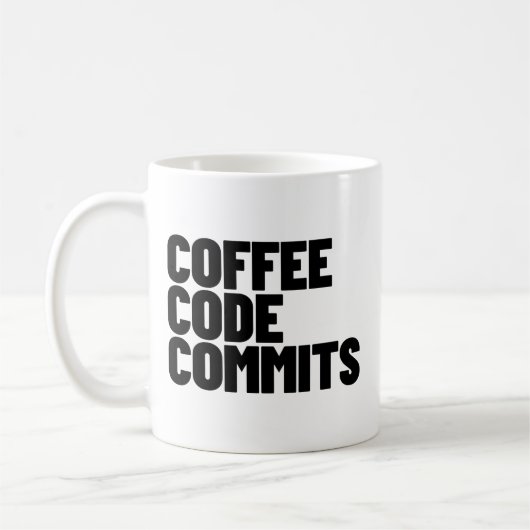Software Engineer Life - Coffee Code Commits Devel コーヒーマグカップ (左)