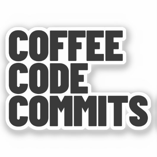 Software Engineer Life - Coffee Code Commits Devel シール (正面)