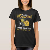 Software Engineer Orange Cat Programmer Make Compu Tシャツ (正面)