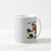 Software Engineer Playing Pickleball with a Paddle コーヒーマグカップ (正面右)