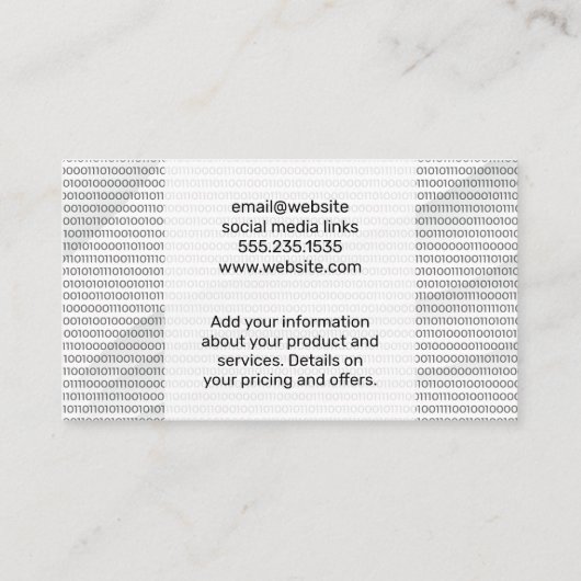 Software Robotics | AI Chip Tech 名刺 (裏面)