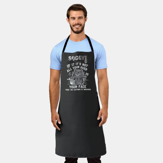 Soggy Beaver BBQこれもしは全てあなたの顔上ではない エプロン (着用した状態)