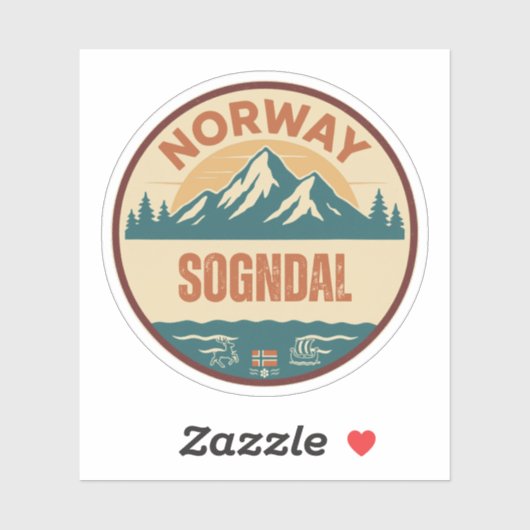 Sogndal, Norge Norway シール (シート)
