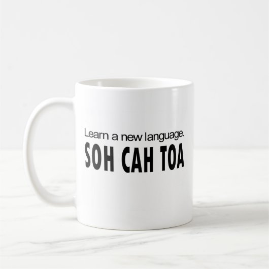 SOH CAH TOAの_は新しい言語を学びます コーヒーマグカップ (左)