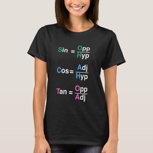 Soh Cah Toa - 幾何学者 三角法 Tシャツ (正面)