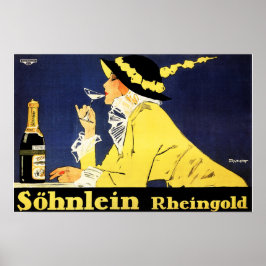 SOHNLEIN RHEINGOLDドイツのシャンパンby Fritz Rumpf ポスター