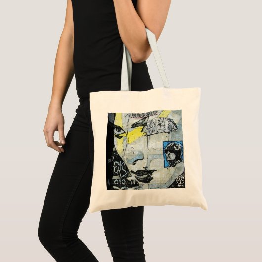 Sohoの壁の芸術の女の子の顔のトートバック トートバッグ (正面(商品))