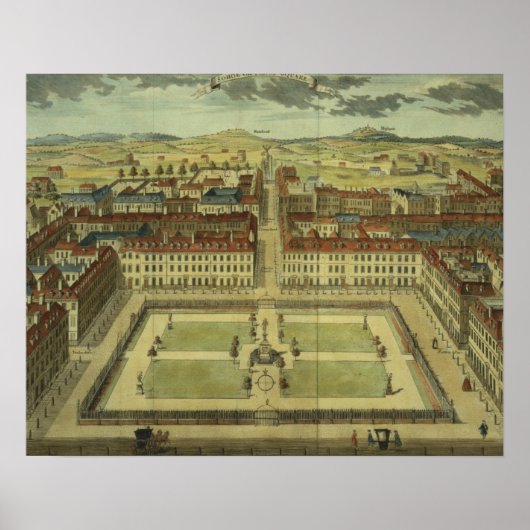 SohoまたはKing's Square、Stow's Survey of Londo ポスター (正面)