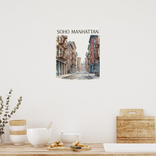 SoHo マンハッタン ポスター (キッチン)