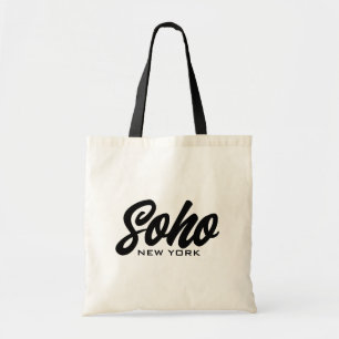 Soho New Yorkトートバッグとスクリプトタイポグラフィ トートバッグ