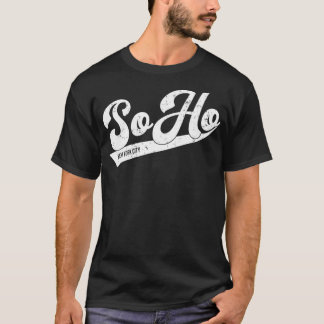 Soho New York City Typographic Distressed Design Tシャツ
