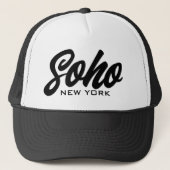 Soho New York trucker hat with scriptタイポグラフィ キャップ (正面)