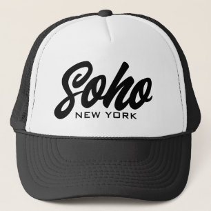 Soho New York trucker hat with scriptタイポグラフィ キャップ
