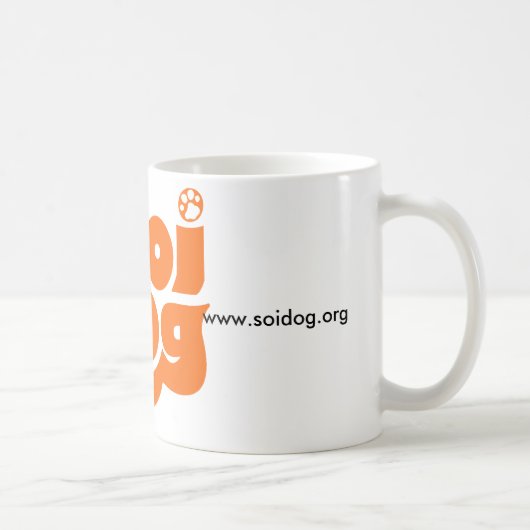 Soi犬の基礎ロゴのオレンジ コーヒーマグカップ (右)