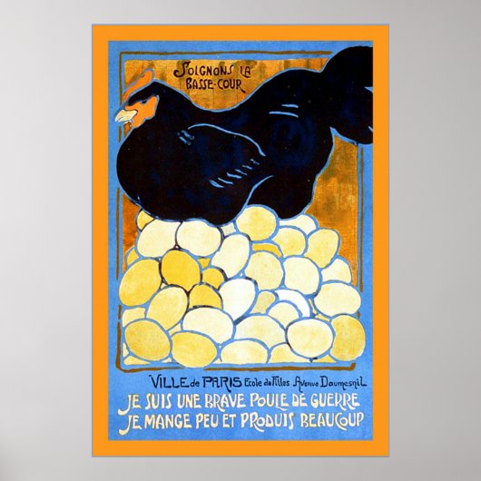 Soignons la basse-cour ～ヴィンテージフランスのWW1ポスター ポスター (正面)