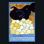 Soignons la basse-cour ~ Vintage French WW1. ポスター<br><div class="desc">Soignons la basse-cour ~ Vintage French WW1 Poster. Soignons la basse-cour. Je suis une brave poule de guerre, je mange peu et produis beaucoup. Image of a black hen sitting on top of a large pile of eggs. Translation of title: Let's take care of the poultry. I am a fine...</div>