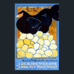 Soignons la basse-cour ~ Vintage French WW1. ポスター<br><div class="desc">Soignons la basse-cour ~ Vintage French WW1 Poster. Soignons la basse-cour. Je suis une brave poule de guerre, je mange peu et produis beaucoup. Image of a black hen sitting on top of a large pile of eggs. Translation of title: Let's take care of the poultry. I am a fine...</div>