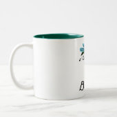 soir bisous moustique humour citation été  ツートーンマグカップ (左)