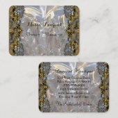 Soiréeの円形贅沢な金ゴールドのプロフェッショナル 名刺 (正面/裏面)