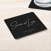 Soirée of Love Custom Coaster スクエアペーパーコースター (アングル)