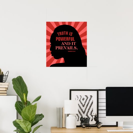Sojourner Truthによる教育引用文18"X20" ポスター (ホームオフィス)