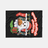 Soks, Stuffings, &amp; Stockings, Soky Ghost Chris フリースブランケット (正面(横))